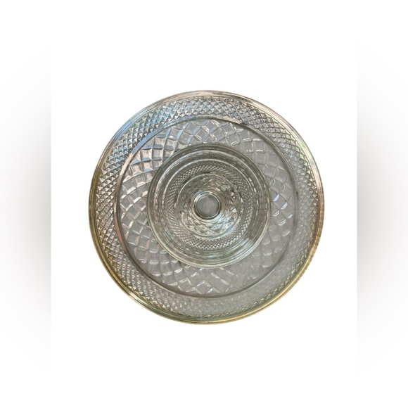 Anchor Hocking Wexford 24 K Gold Rim pedestal Cake Stand with‎ Box - Picture 4 of 4